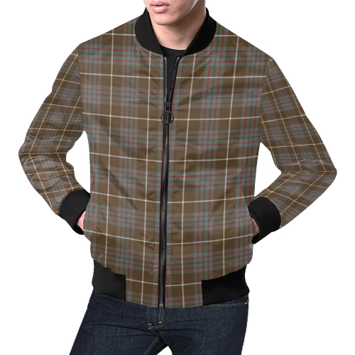 MacIntyre Hunting Weathered Tartan Plaid Bomber Jacket