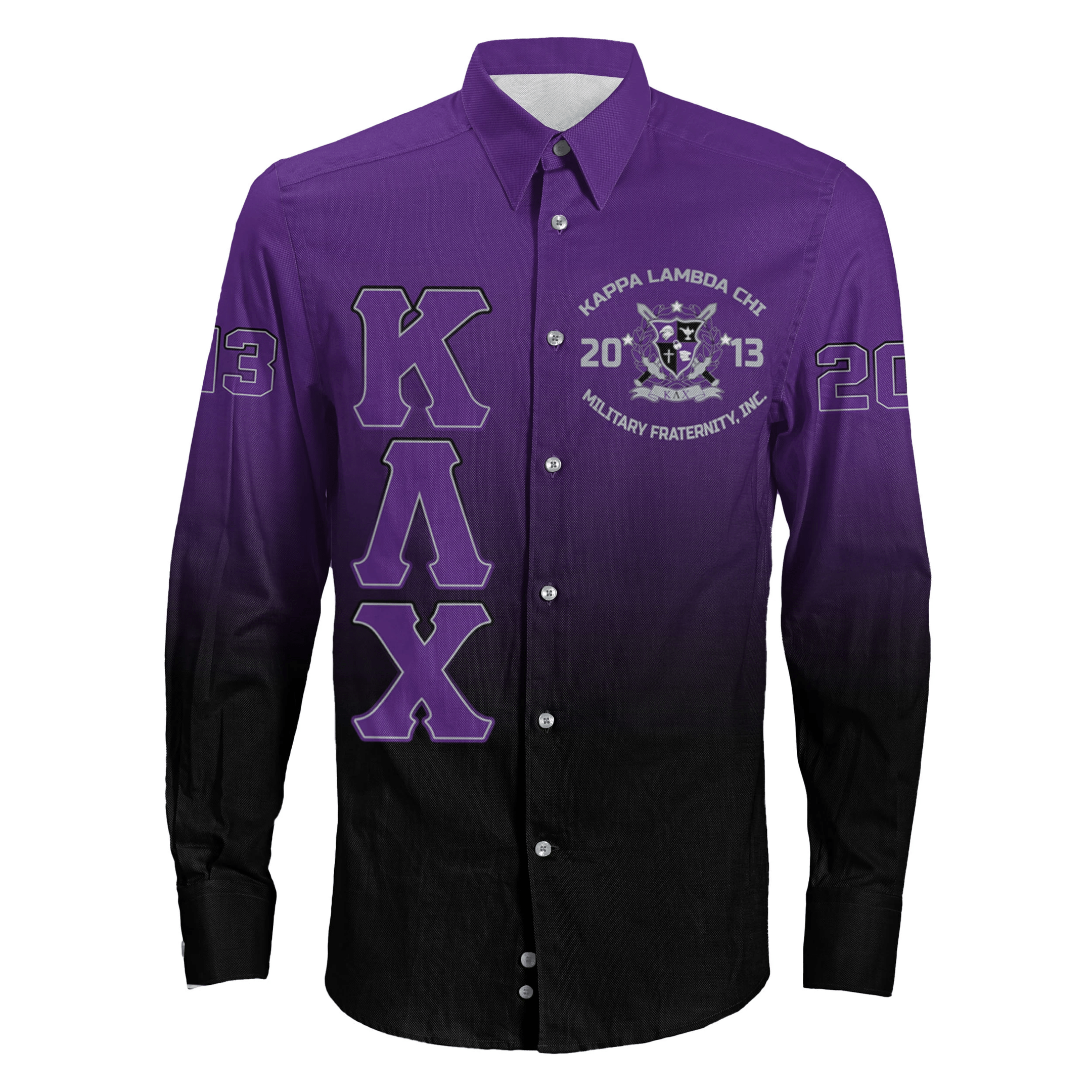 Shirt - Kappa Lambda Chi Gradient Long Sleeve Button Shirt