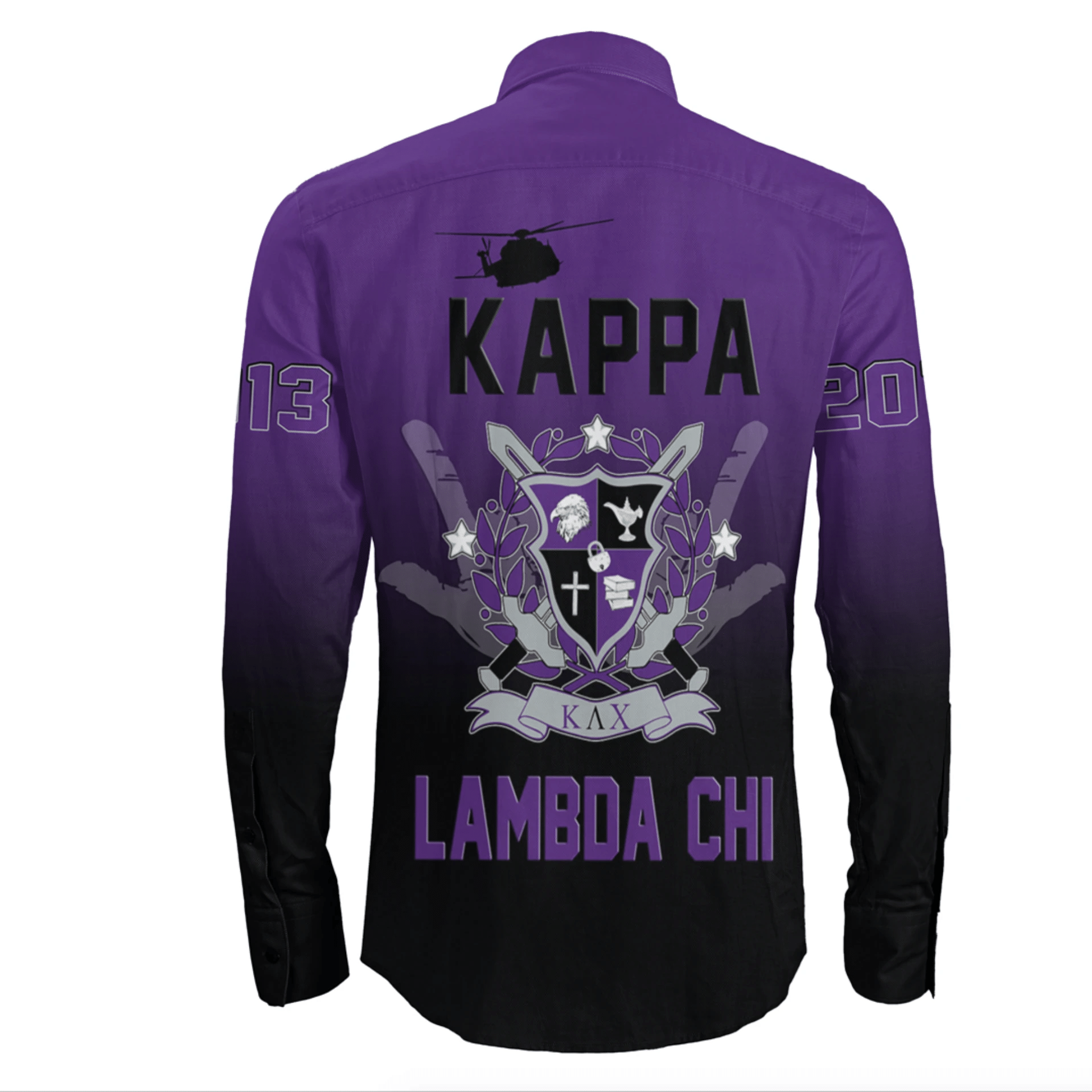 Shirt - Kappa Lambda Chi Gradient Long Sleeve Button Shirt