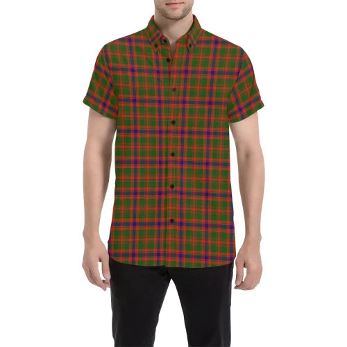 Scottish Tartan Nithsdale District Clan Short Sleeve Shirt Plaid Style