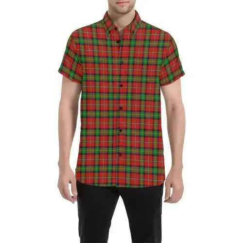 Scottish Tartan Boyd Modern Clan Short Sleeve Shirt Plaid Style