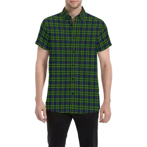 Scottish Tartan Campbell of Breadalbane Modern Clan Short Sleeve Shirt Plaid Style