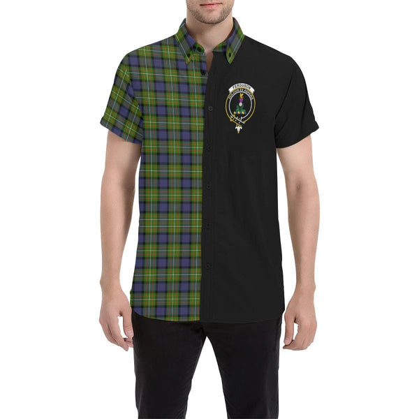 Fergusson Modern Clan Short Sleeves Shirt, Scottish Tartan Fergusson Modern Clans Short Sleeves Shirt Half Style