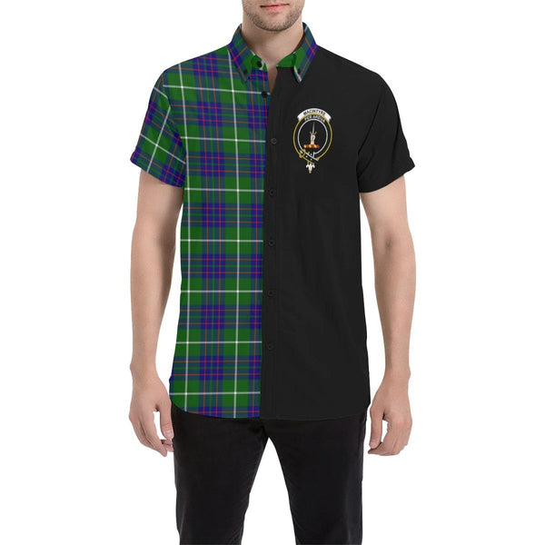 MacIntyre Hunting Modern Clan Short Sleeves Shirt, Scottish Tartan MacIntyre Hunting Modern Clans Short Sleeves Shirt Half Style