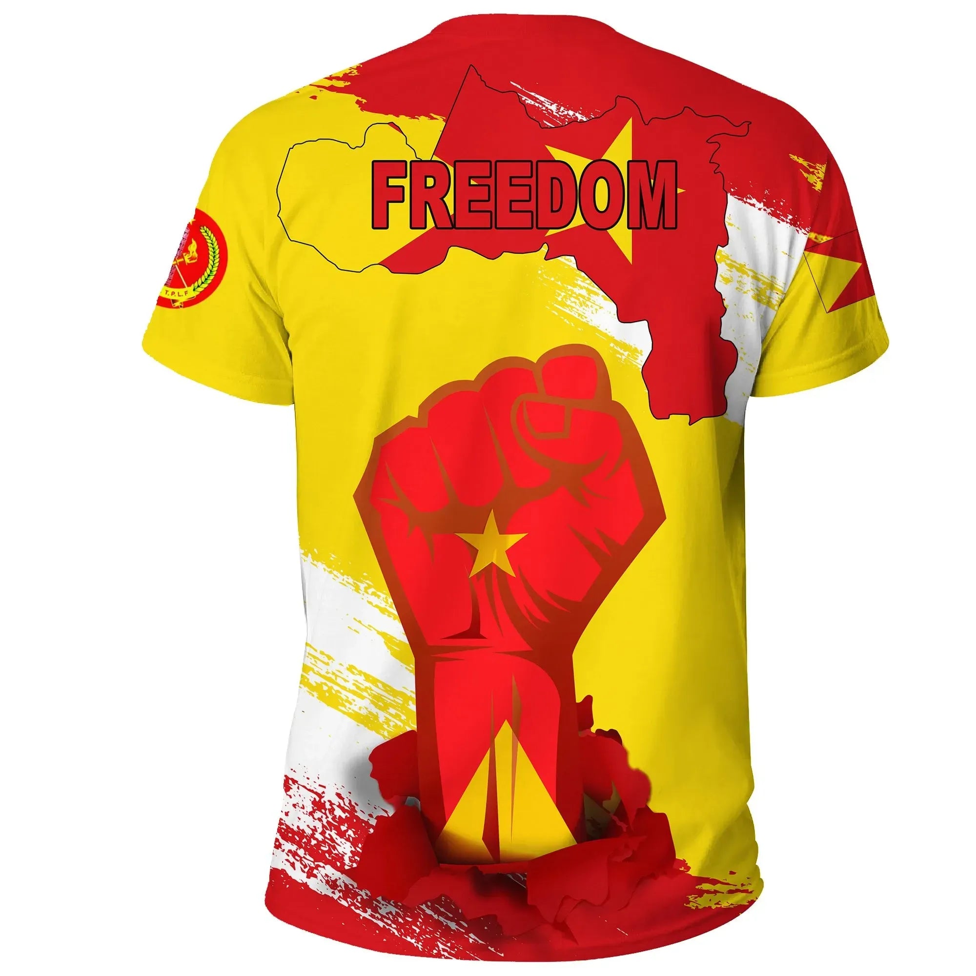 Freedom Tigray Flag And Map T-shirt