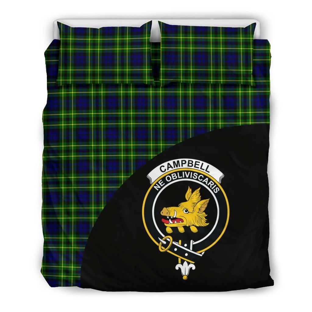 Campbell of Breadalbane Modern Clan Bedding Set, Scottish Tartan Campbell of Breadalbane Modern Clans Bedding Set Wave Style