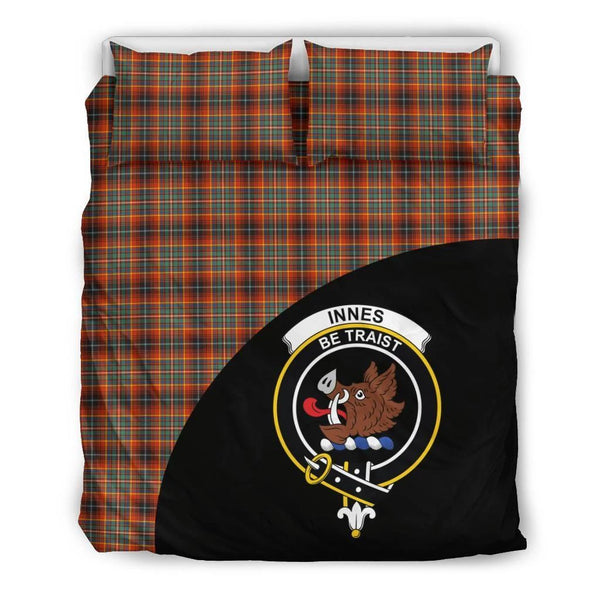 Innes Ancient Clan Bedding Set, Scottish Tartan Innes Ancient Clans Bedding Set Wave Style