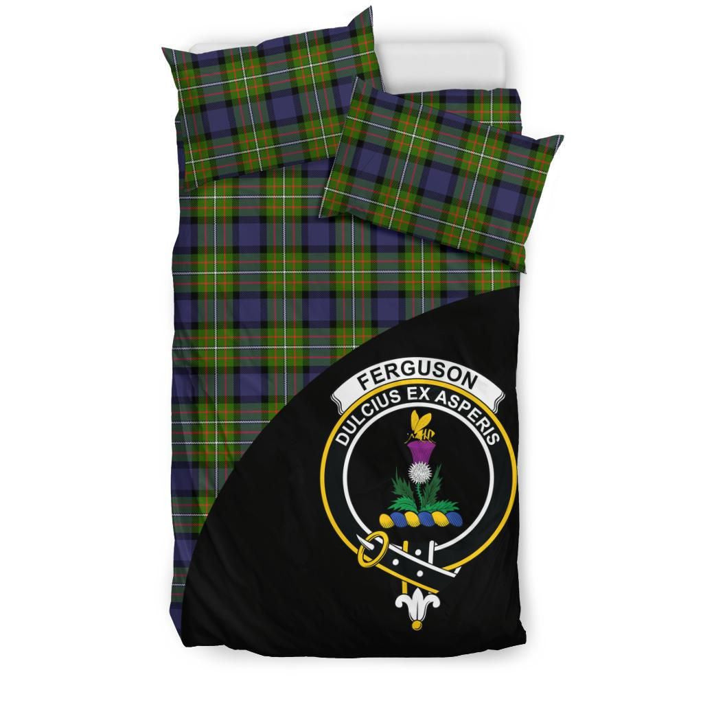 Fergusson Modern Clan Bedding Set, Scottish Tartan Fergusson Modern Clans Bedding Set Wave Style