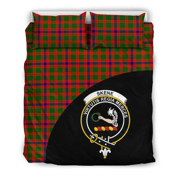 Skene Modern Clan Bedding Set, Scottish Tartan Skene Modern Clans Bedding Set Wave Style