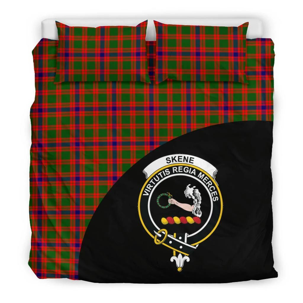 Skene Modern Clan Bedding Set, Scottish Tartan Skene Modern Clans Bedding Set Wave Style