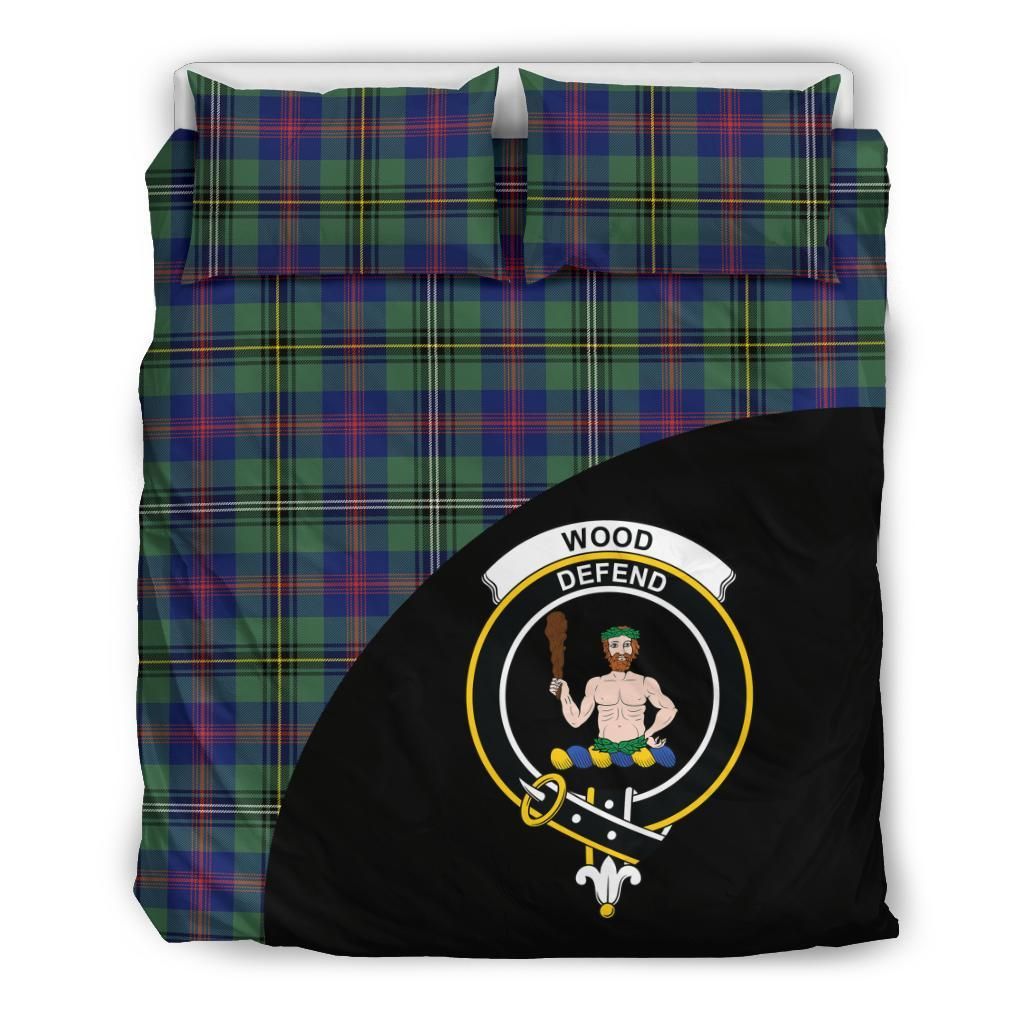 Wood Modern Clan Bedding Set, Scottish Tartan Wood Modern Clans Bedding Set Wave Style