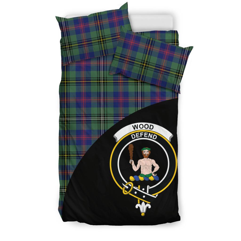 Wood Modern Clan Bedding Set, Scottish Tartan Wood Modern Clans Bedding Set Wave Style