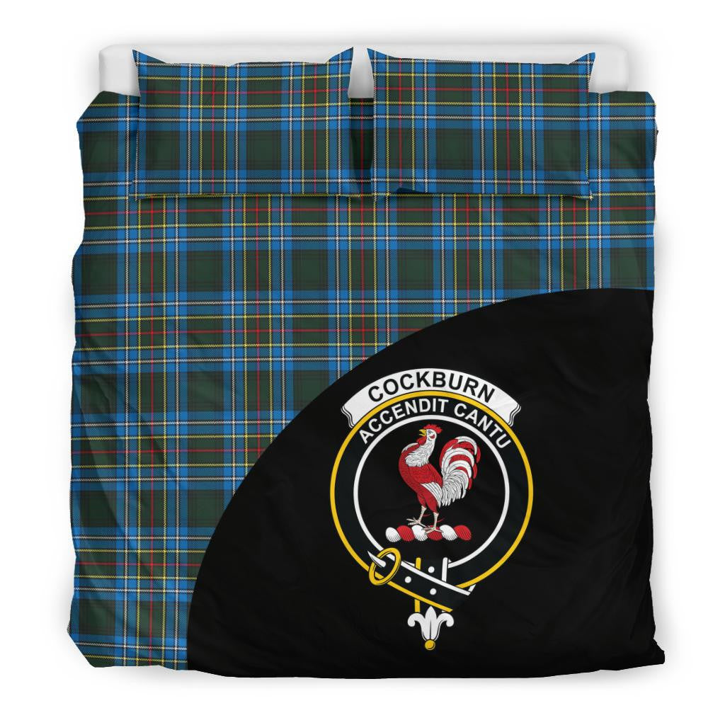 Cockburn Modern Clan Bedding Set, Scottish Tartan Cockburn Modern Clans Bedding Set Wave Style