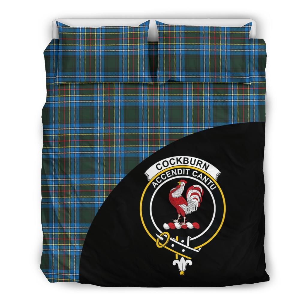 Cockburn Modern Clan Bedding Set, Scottish Tartan Cockburn Modern Clans Bedding Set Wave Style