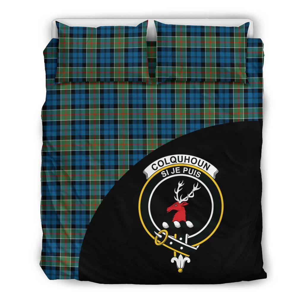 Colquhoun Ancient Clan Bedding Set, Scottish Tartan Colquhoun Ancient Clans Bedding Set Wave Style