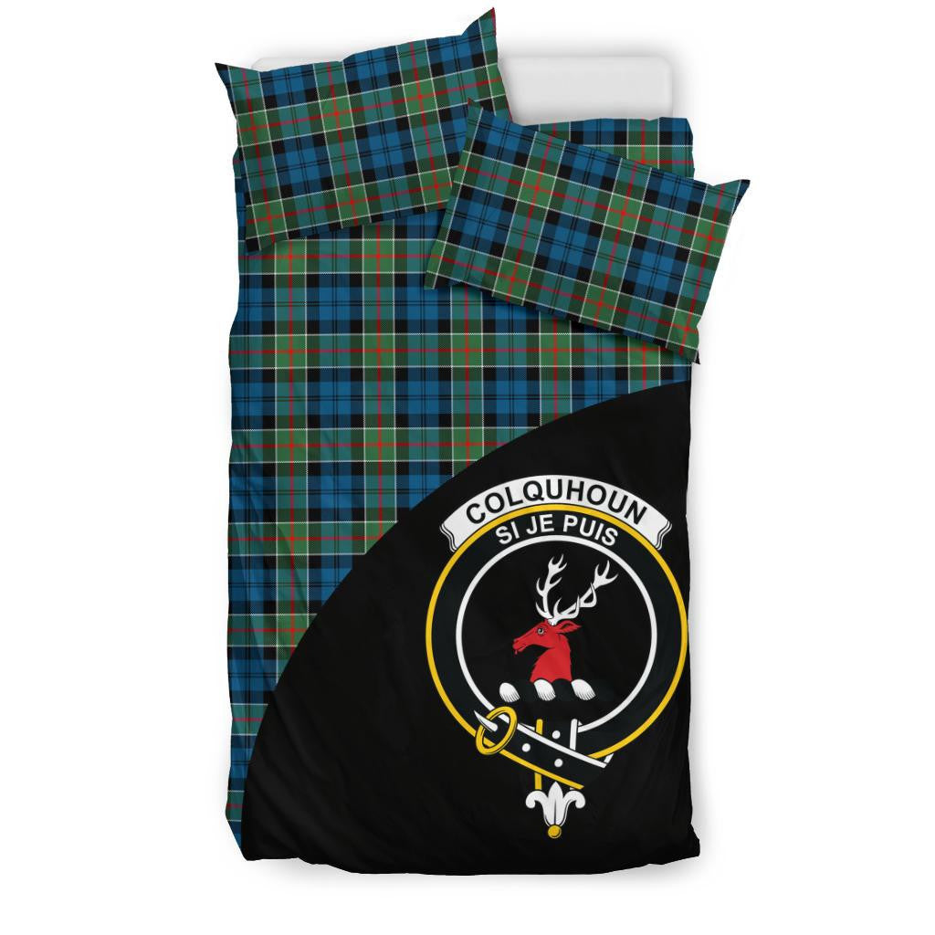 Colquhoun Ancient Clan Bedding Set, Scottish Tartan Colquhoun Ancient Clans Bedding Set Wave Style