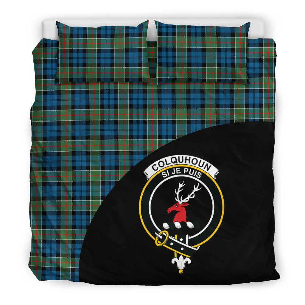 Colquhoun Ancient Clan Bedding Set, Scottish Tartan Colquhoun Ancient Clans Bedding Set Wave Style