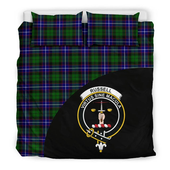Russell Modern Clan Bedding Set, Scottish Tartan Russell Modern Clans Bedding Set Wave Style