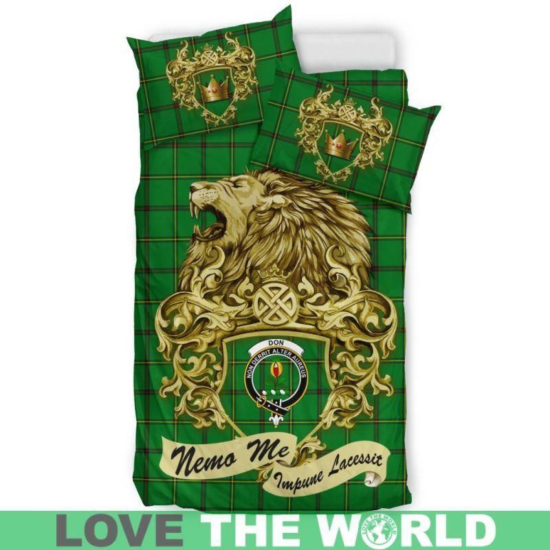 Don (Tribe Of Mar) Clan Bedding Set, Scottish Tartan Don (Tribe Of Mar) Clans Bedding Set Lion Style
