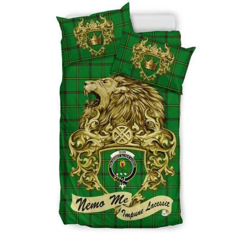 Don (Tribe Of Mar) Clan Bedding Set, Scottish Tartan Don (Tribe Of Mar) Clans Bedding Set Lion Style