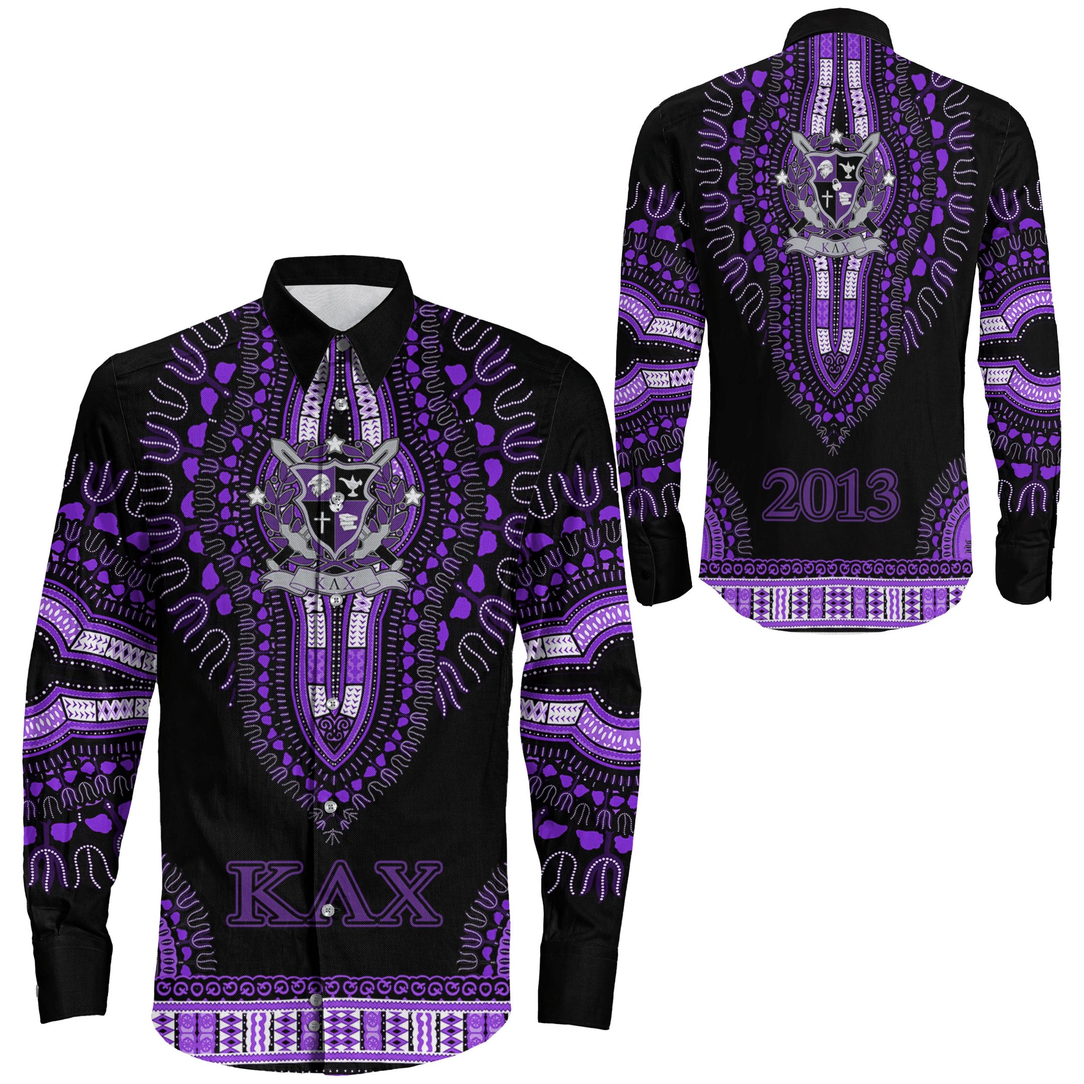 Shirt - Kappa Lambda Chi Dashiki Long Sleeve Button Shirt