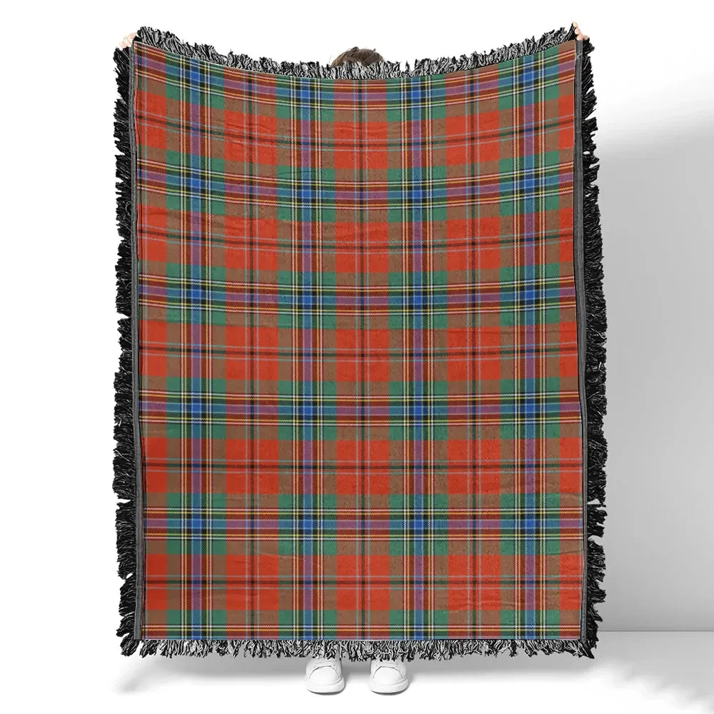 Scottish Tartan MacLean of Duart Ancient Clan Woven Blanket Plaid Style