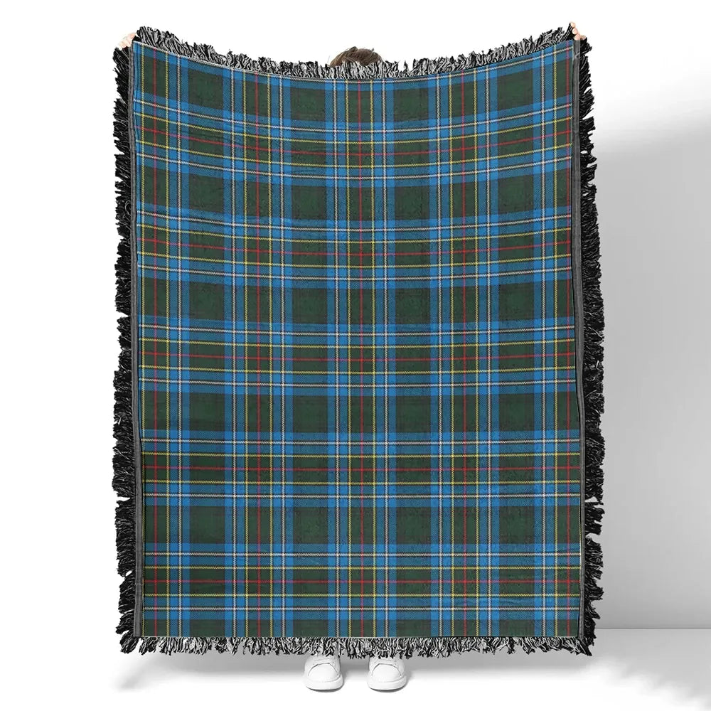 Scottish Tartan Cockburn Modern Clan Woven Blanket Plaid Style