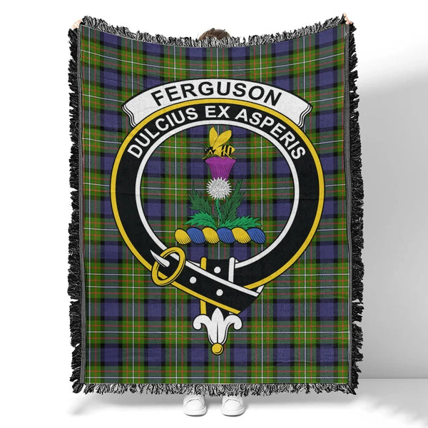 Scottish Tartan Fergusson Modern Clan Woven Blanket Crest Style