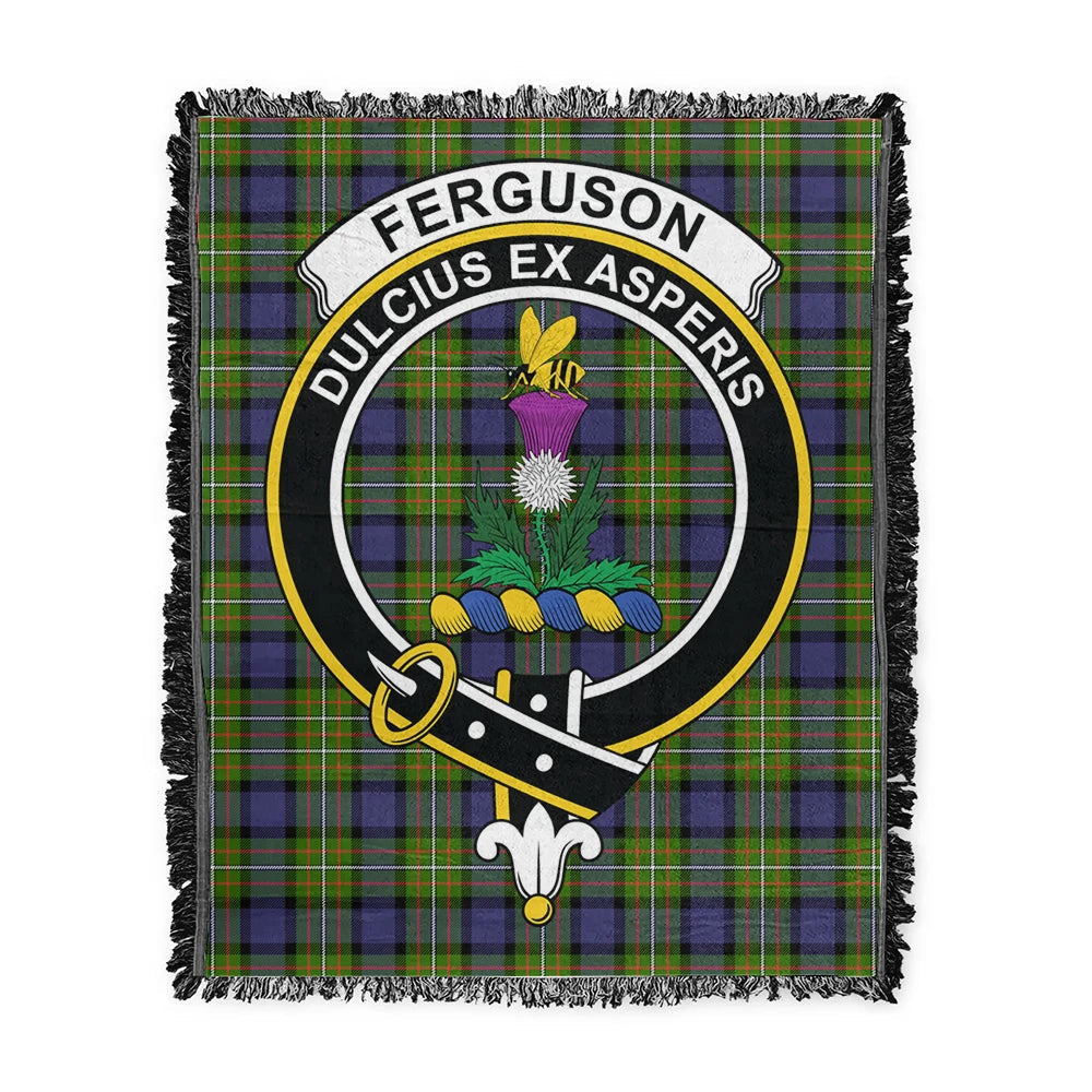 Scottish Tartan Fergusson Modern Clan Woven Blanket Crest Style