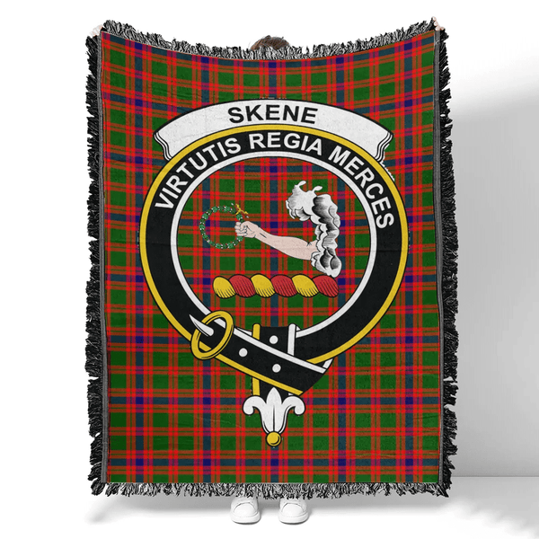 Scottish Tartan Skene Modern Clan Woven Blanket Crest Style