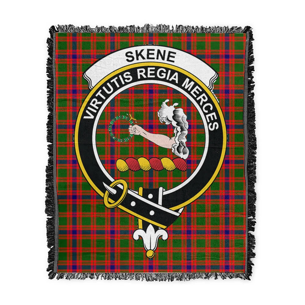 Scottish Tartan Skene Modern Clan Woven Blanket Crest Style