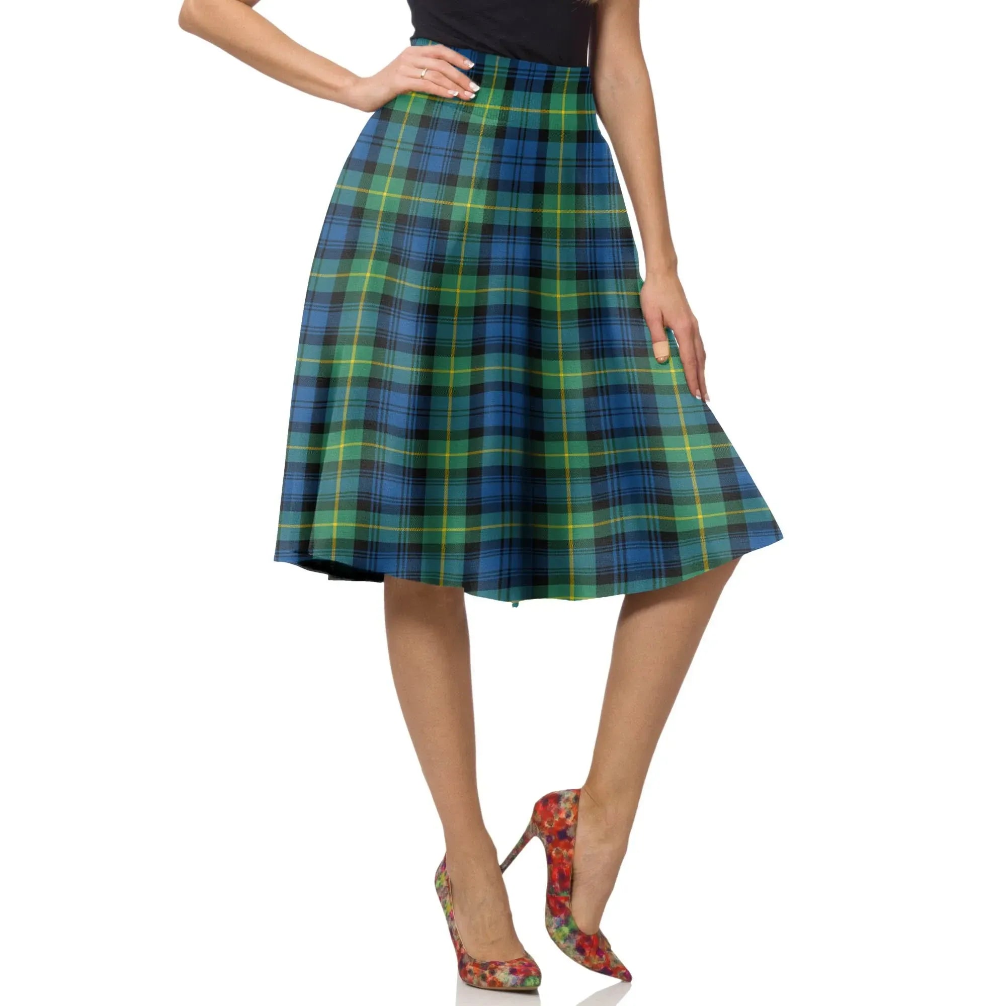 Gordon Ancient Tartan Plaid Ladies Skirt