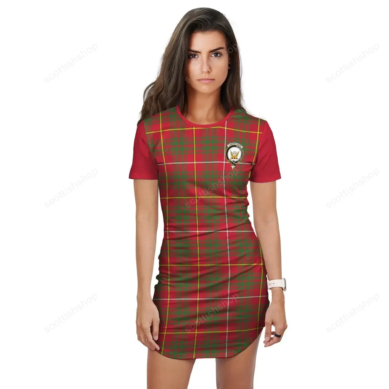 Carruthers Tartan Crest T-Shirt Dress