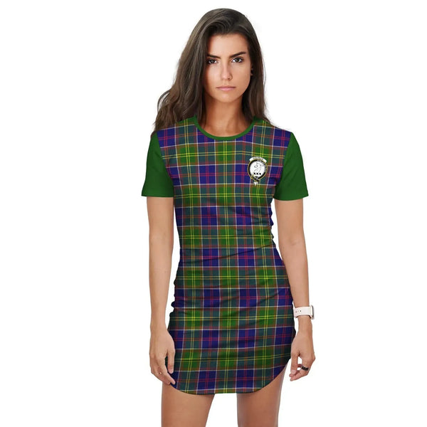 Colville Tartan Crest T-Shirt Dress