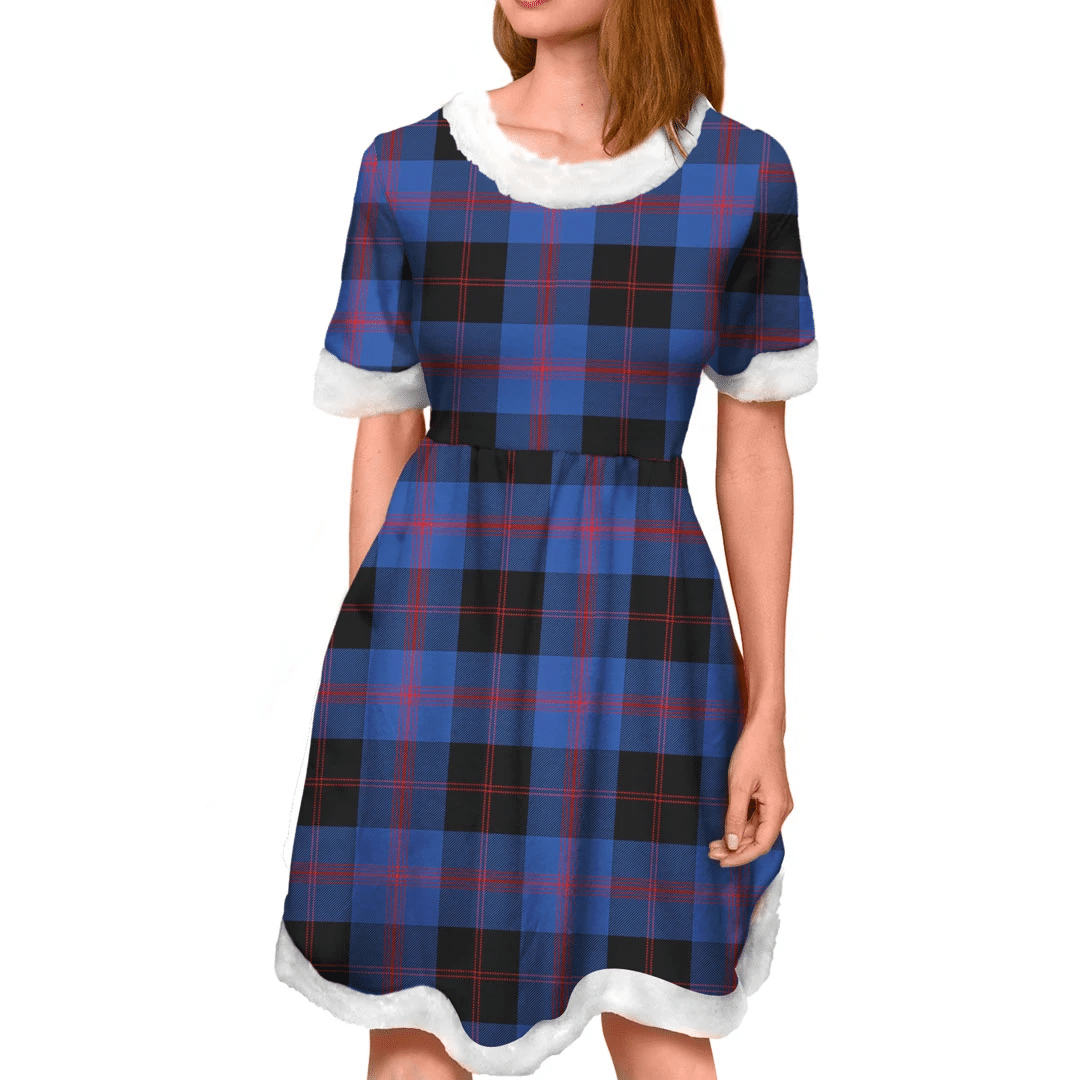 Angus Modern Tartan Classic Christmas Dress