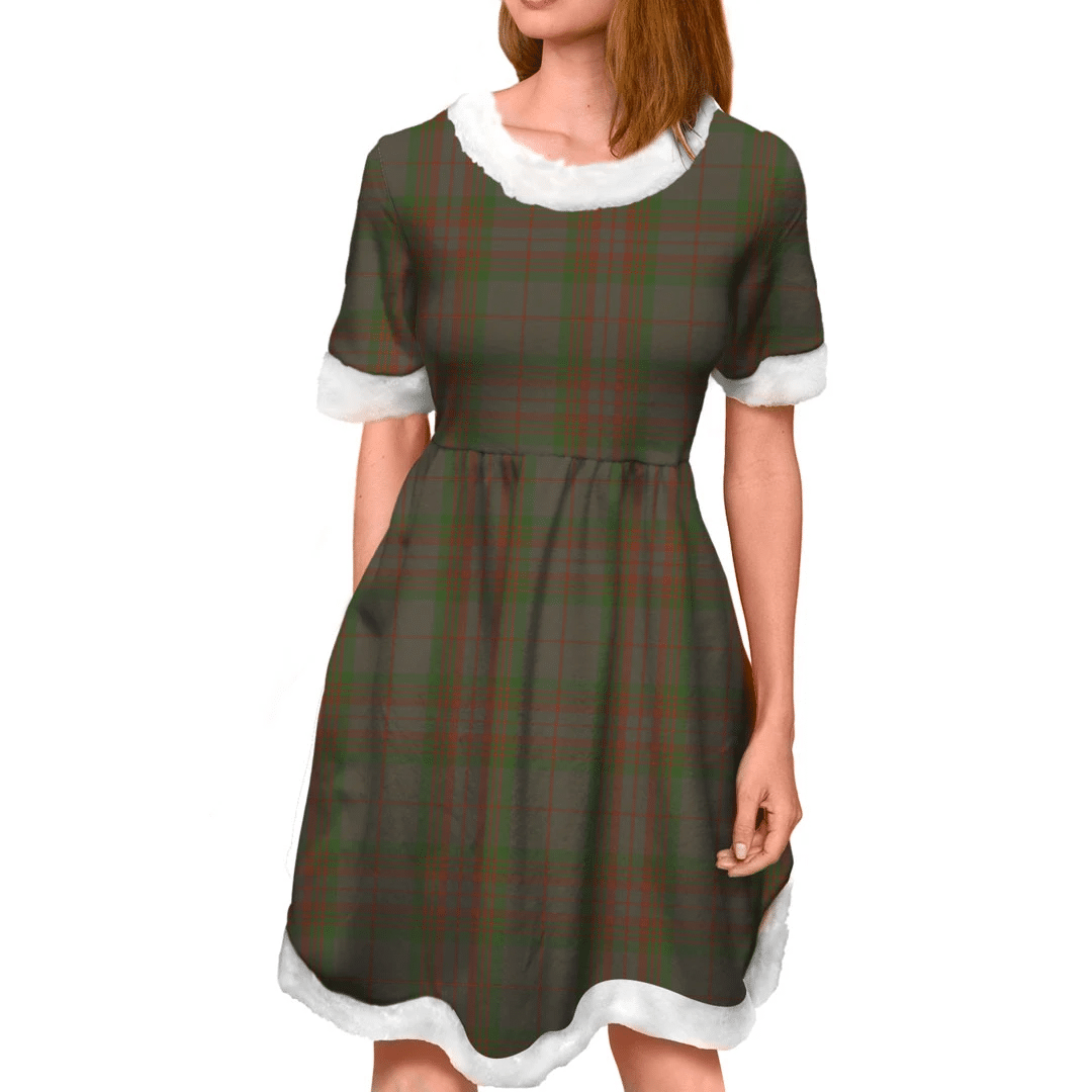 Gray Hunting Tartan Classic Christmas Dress