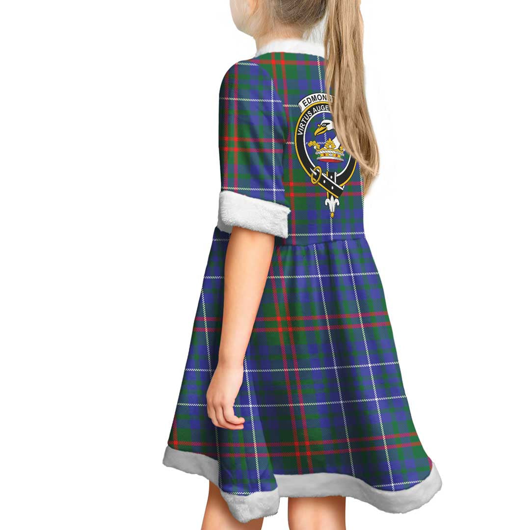 Edmonstone Clan Tartan Crest Christmas Dress