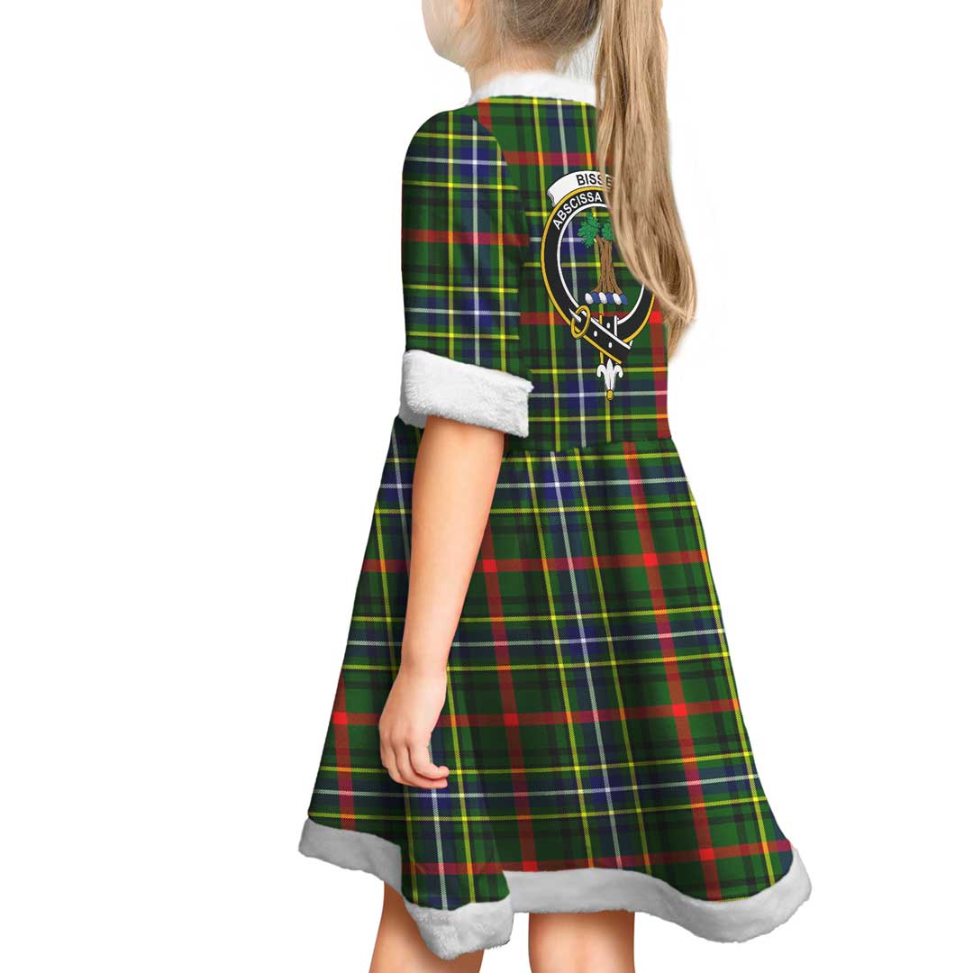 Bisset Clan Tartan Crest Christmas Dress