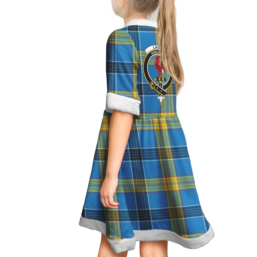 Laing Clan Tartan Crest Christmas Dress