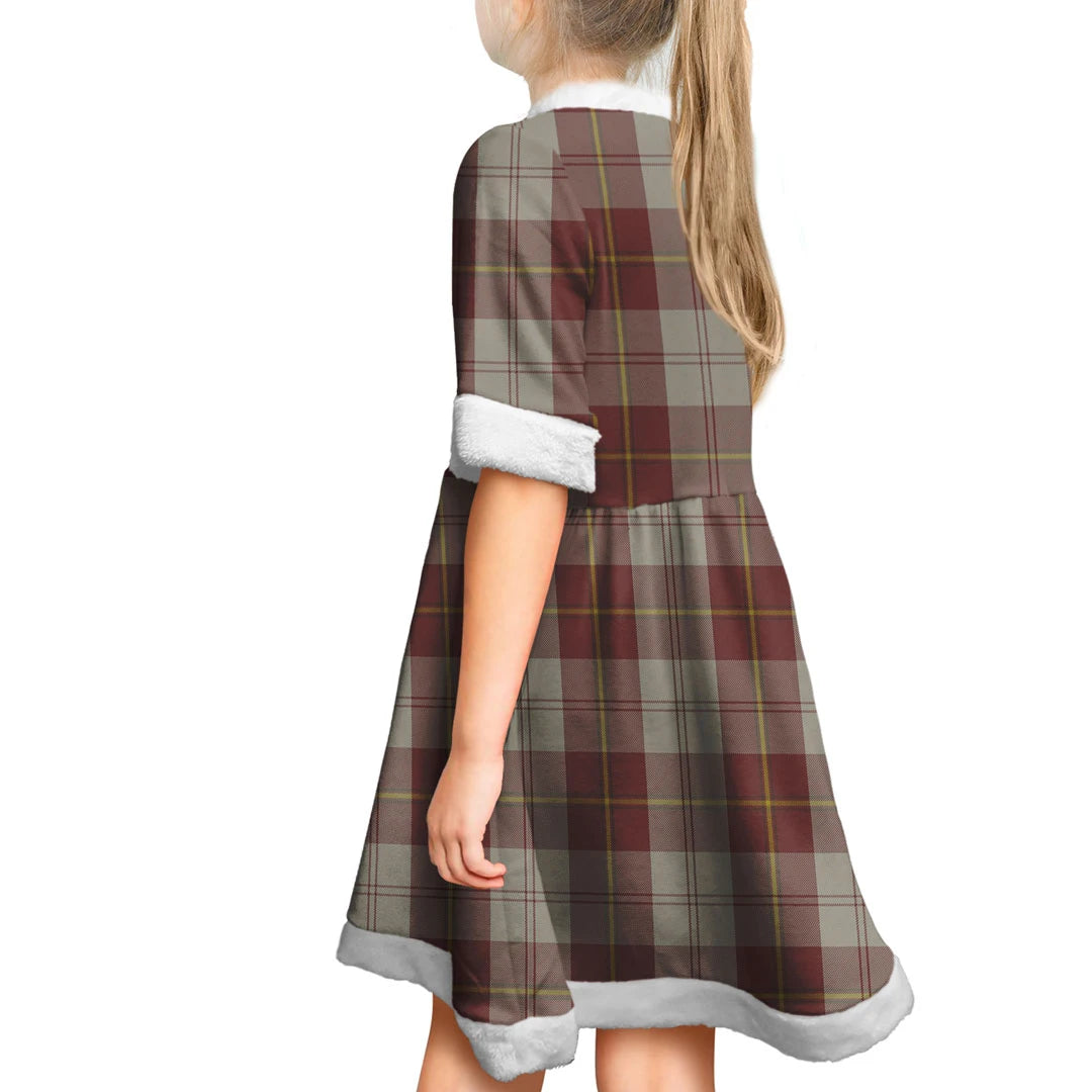 Cunningham Burgundy Dancers Tartan Classic Christmas Dress