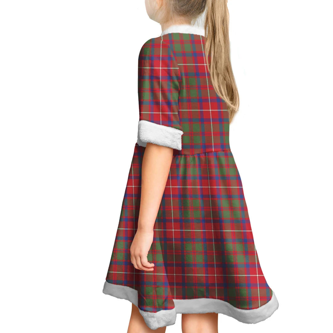 Shaw Red Modern Tartan Classic Christmas Dress