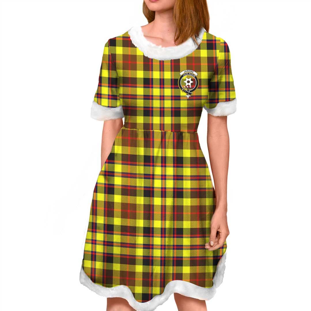 Jardine Clan Tartan Crest Christmas Dress