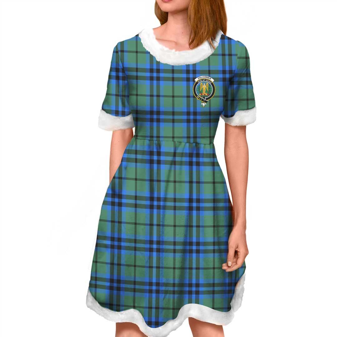 Falconer Clan Tartan Crest Christmas Dress