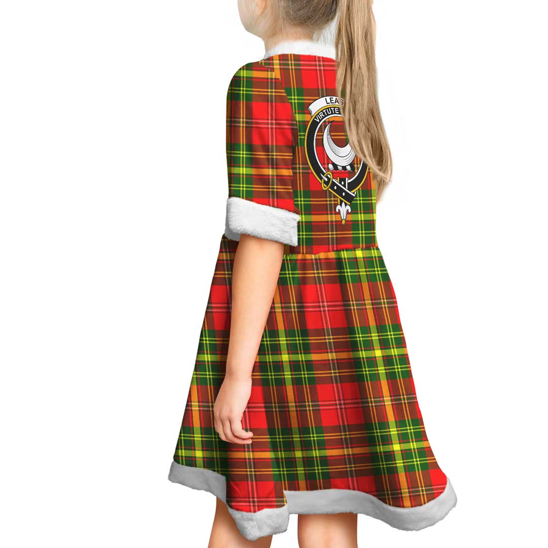 Leask Clan Tartan Crest Christmas Dress