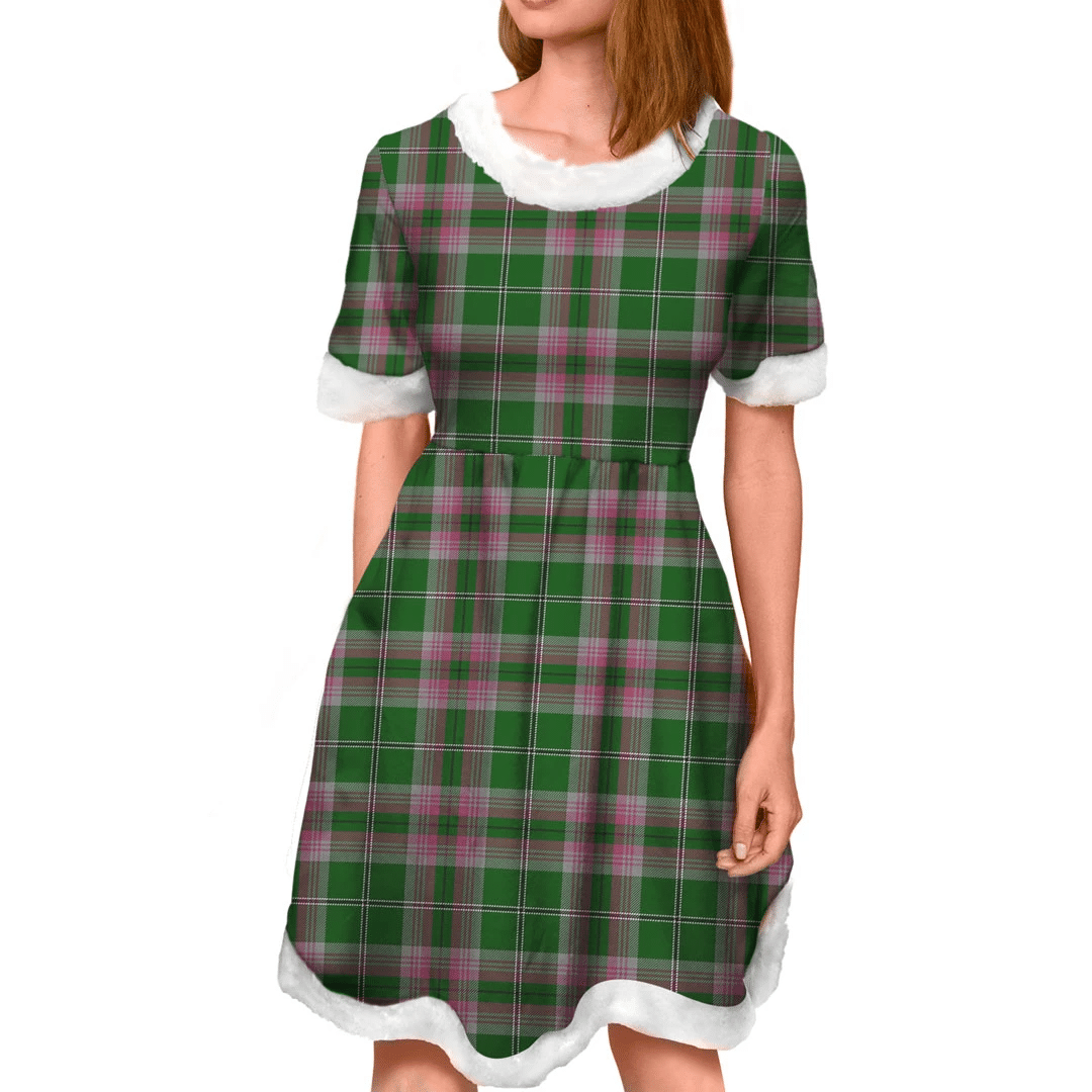 Gray Tartan Classic Christmas Dress