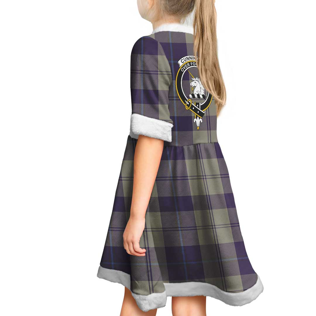 Cunningham Dress Blue Dancers Clan Tartan Crest Christmas Dress