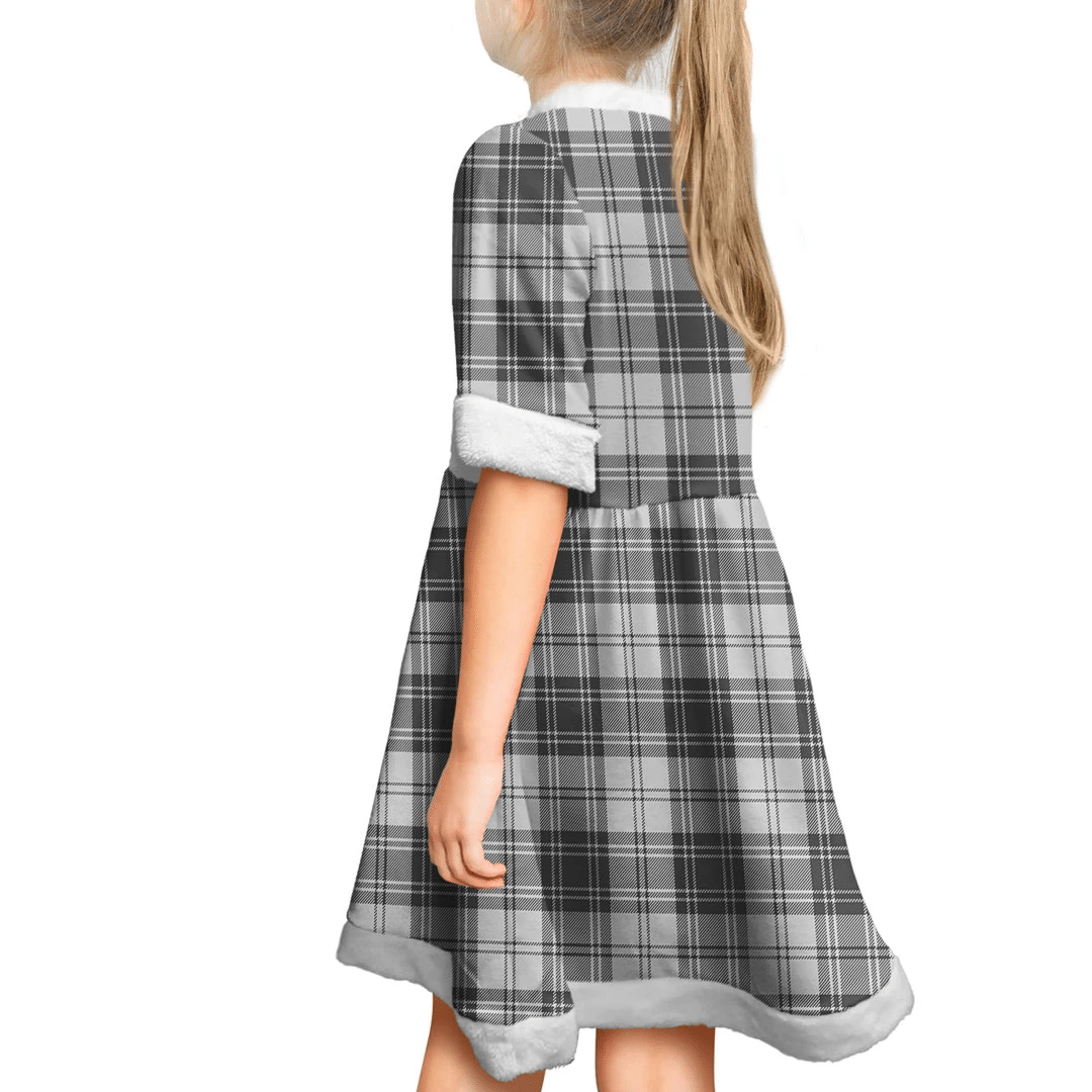 Douglas Grey Modern Tartan Classic Christmas Dress