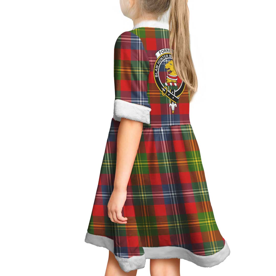 Forrester Clan Tartan Crest Christmas Dress