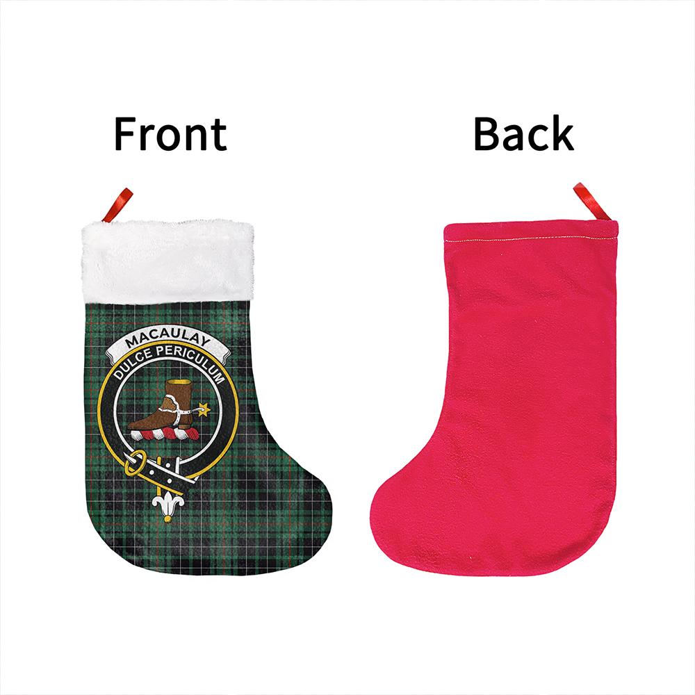 MacAulay Hunting Ancient Tartan Classic Crest Christmas Sock