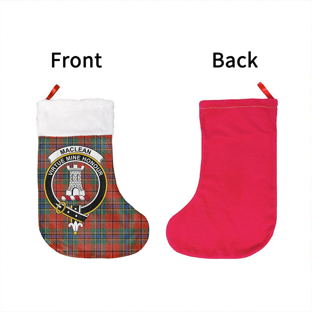 MacLean of Duart Ancient Tartan Classic Crest Christmas Sock